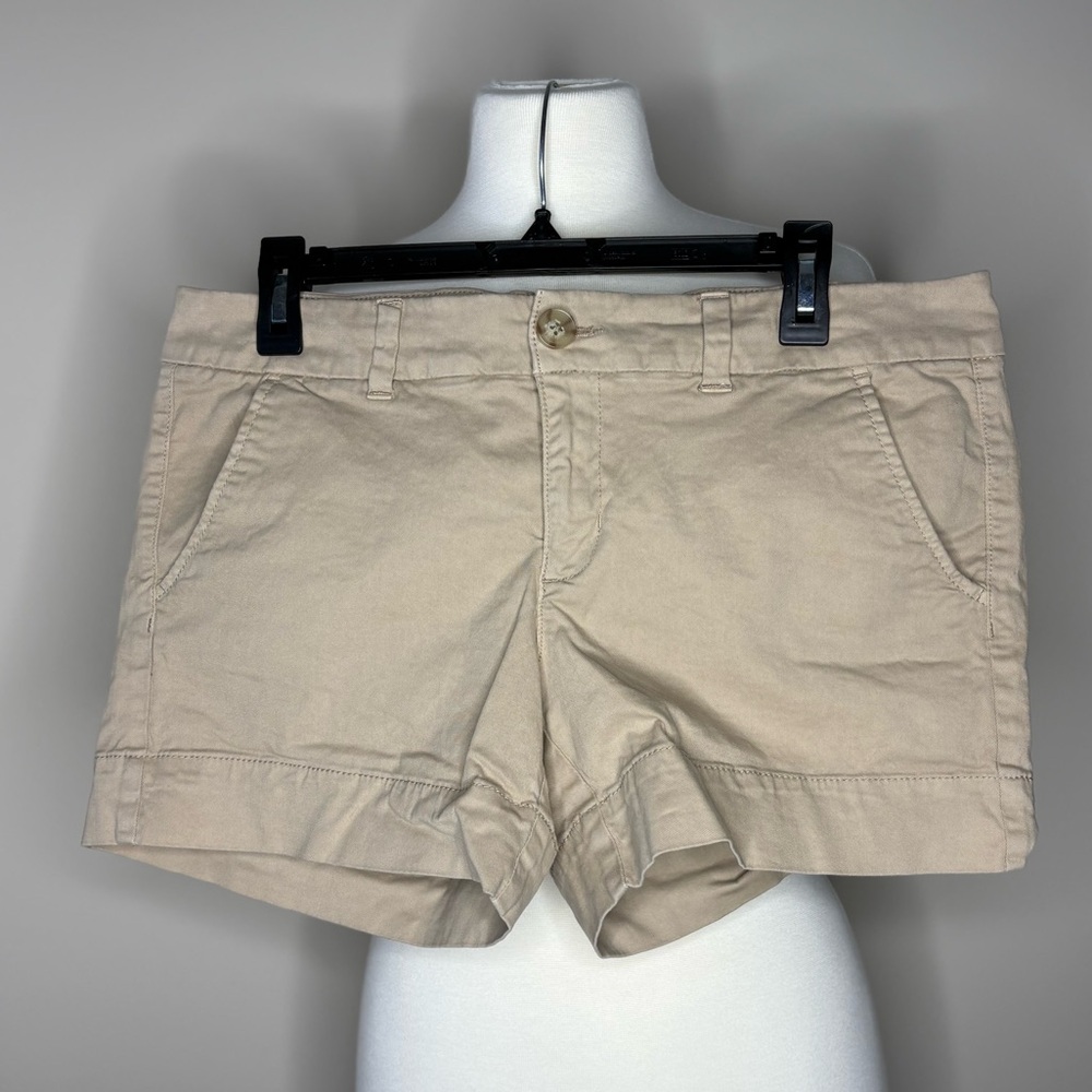 American Eagle Outfitters Beige Midi Stretch Women's Shorts